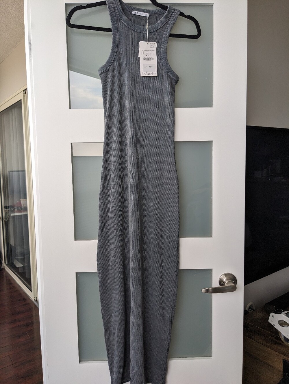 NWT Zara Vintage Washed Racer back Dress -Suze Small